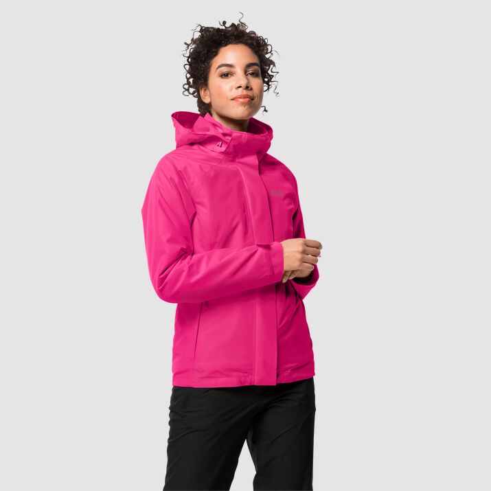 Jack Wolfskin Womens Iceland Voyage 3in1 Jacket Pink 896045GXH